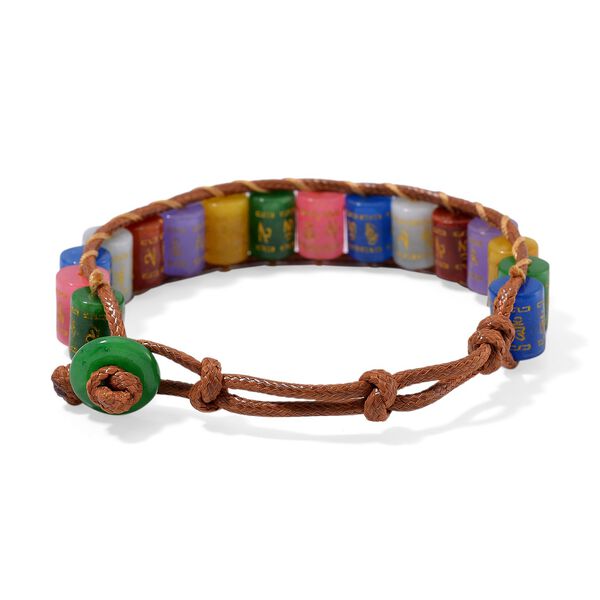 Mehrfarbig Jade Armband Flexibel cm ca. 235.00 ct image number 4