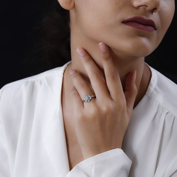 Wei&szlig;er Diamant-Ring - 0,10 ct. image number 3