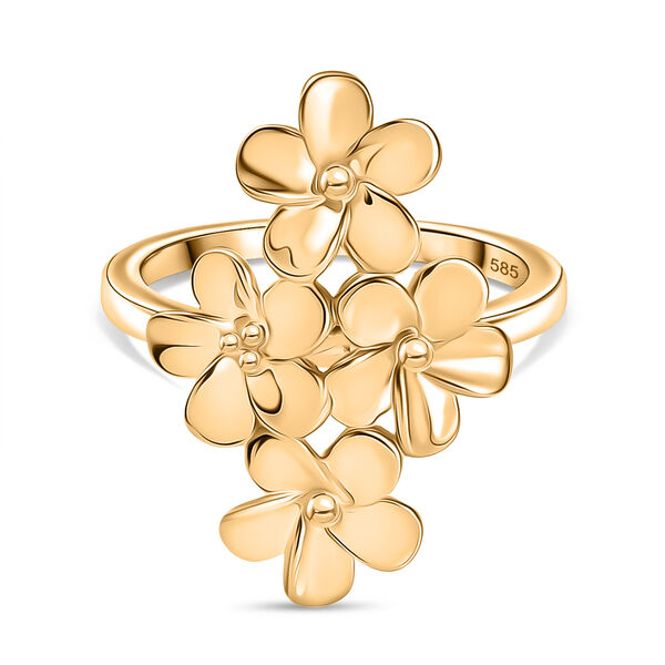 Frangipani Ring in 585 Gold