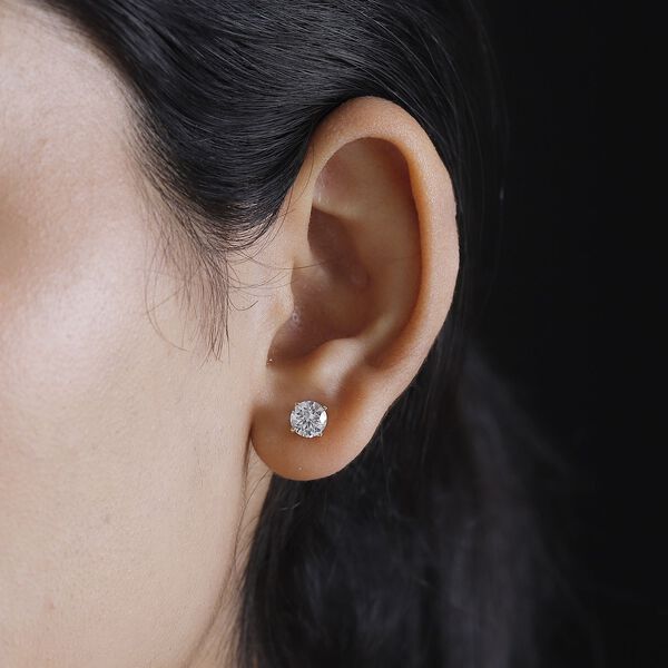 J Francis gefertigt mit SWAROVSKI- Swarovski Zirkonia Ohrringe, 925 Silber platiniert image number 3