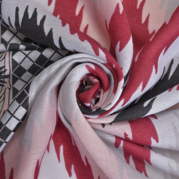 Wolkenweicher Schal mit Wellenmuster, Grau image number 5