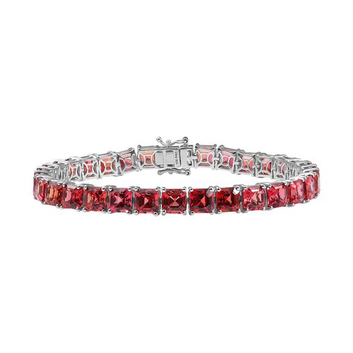 Dawn's Embrace - D joy Lab Created Padparadscha-Saphir Armband ca. 19 cm 925 Silber rhodiniert ca. 42,80 ct. image number 0