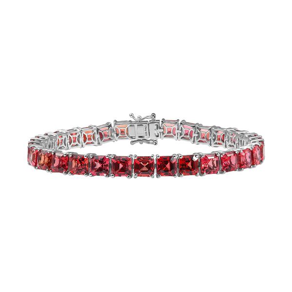 Dawn's Embrace - D joy Lab Created Padparadscha-Saphir Armband ca. 19 cm 925 Silber rhodiniert ca. 42,80 ct. image number 0