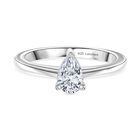 LUXURIANT DIAMOND - Lab Grown Diamant VS-EF Ring 925 Silber rhodiniert (Größe 17.00) ca. 0.50 ct
