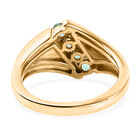 Kagem sambischer Smaragd-Ring, 925 Silber vergoldet  ca. 0,34 ct image number 5
