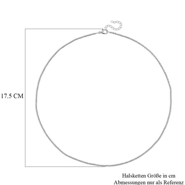Funkel Halskette, Messing  Silberfarben ca. 50 cm image number 5