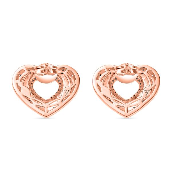 LUXURIANT SI Labor Diamant Ohrringe, 925 Silber mit E-Beschichtung Roségold - 0,50 ct. image number 5