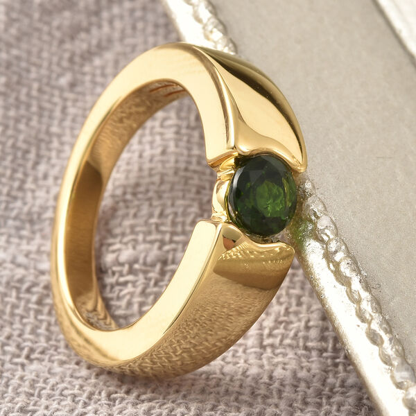 Natürlicher Chromdiopsid-Ring image number 2