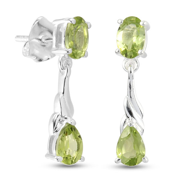 Nat&uuml;rlicher Peridot Ohrh&auml;nger 925 Silber ca. 1,88 ct&nbsp; image number 4