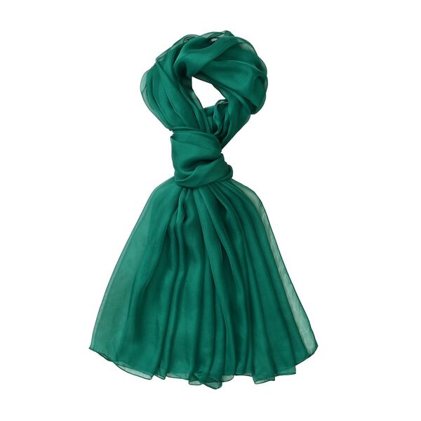 LA MAREY - 100% Maulbeeren-Seidenschal, Chiffon, 110x180 cm, Hellorange