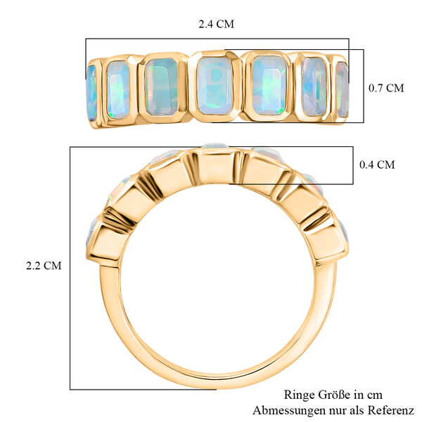 D'Joy AA nat&uuml;rlicher, &auml;thiopischer Welo Opal Ring, 925 Silber in Goldton - 1,58 ct. image number 7