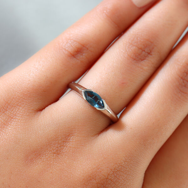 London Blau Topas-Ring - 0,20 ct. image number 3