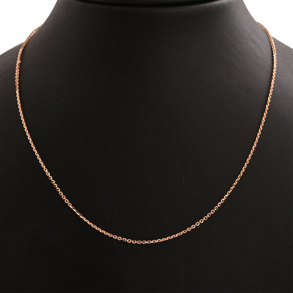 Kabelkette 60 cm in 925er Silber ros&eacute;vergoldet image number 1