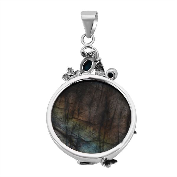 Royal Bali Kollektion - Labradorit und Sleeping Beauty Türkis Anhänger - 54,75 ct. image number 4