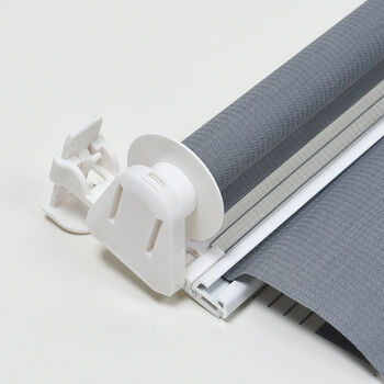 Easy-Klemm - 2-lagiges Fensterrollo, Dunkelgrau&nbsp;