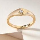 Diamant Ring 925 Silber vergoldet image number 1