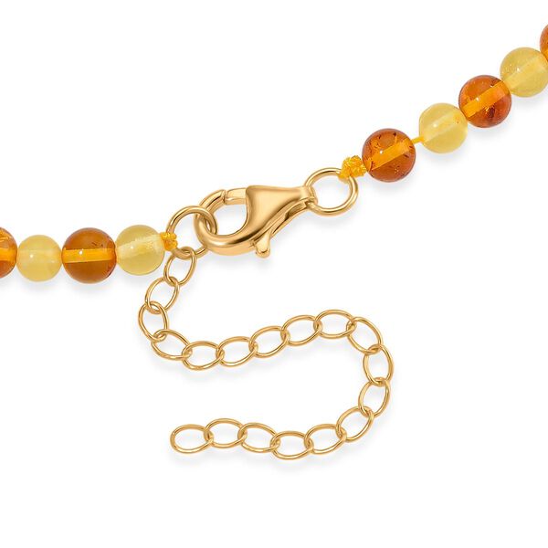 Wei&szlig;e S&uuml;&szlig;wasser Perle und Bernstein Halskette, 50+5cm image number 4