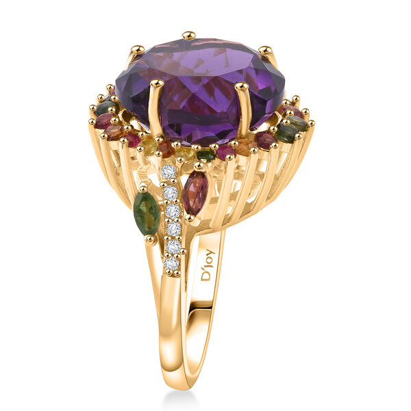 AA Afrikanischer Amethyst, Multi-Turmalin und Zirkon Ring - 10,91 ct. image number 4