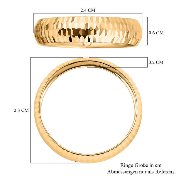 LUXORO Bandring mit Diamantschliff-Muster in 585 Gold image number 6