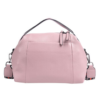 Exklusive Lederkollektion, Umh&auml;ngetasche, echtes Leder mit Futter, Rei&szlig;verschluss und mehreren Taschen, Altrosa