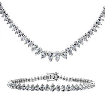 LUXURIANT DIAMOND- SGL zertifiziertes SI-GH Labor Diamant Armband und Halskette