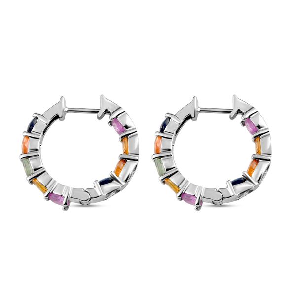 Mehrfarbiger Saphir-Creolen - 4,53 ct. image number 4