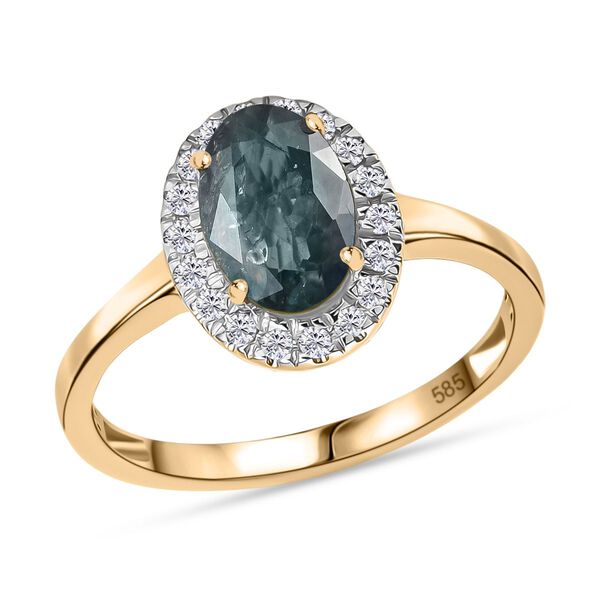 AAA Alexandrit und Diamant Ring in 585 Gold - 1,70 ct. image number 4