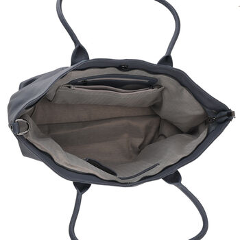 "lifestyle-Color:Blue size/Profile: Genuine Leather tote bag :wall(exterior);Genuine Leather. Lining(interior):polyester   Pockets(exterior):zipped-2,pocket-1 Pockets(interior):Zipped-2,slip-2 Measurement:38*17*30cm"