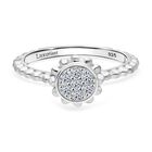 LUXURIANT DIAMOND - Lab Grown Diamant SI-GH Ring, 925 Silber rhodiniert (Größe 20.00) ca. 0.15 ct