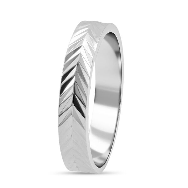 Bandring mit Diamantschliffmuster in 925 Silber, 2,40 Gramm image number 4