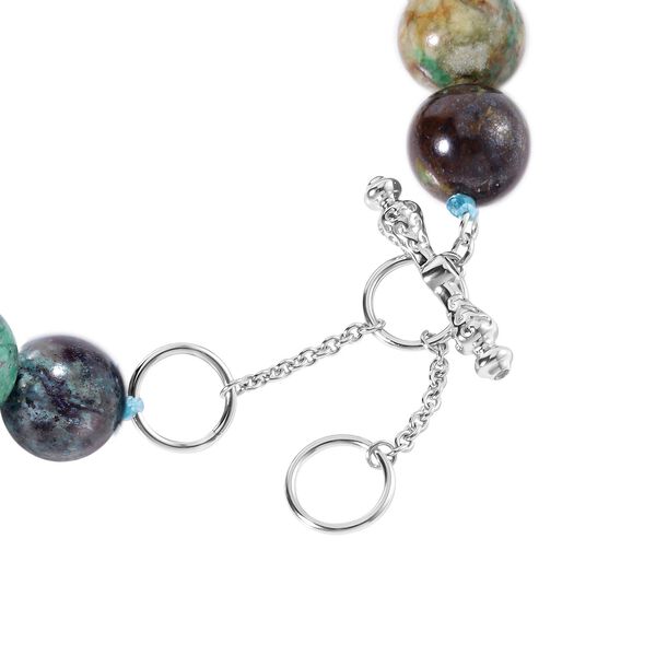 AAA Chrysokoll, Roter Granat Armband ca. 18 cm 925 Silber rhodiniert ca. 126.09 ct image number 4