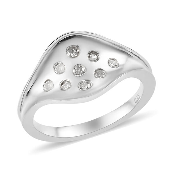 Diamant Ring 925 Silber platiniert  ca. 0,15 ct image number 4