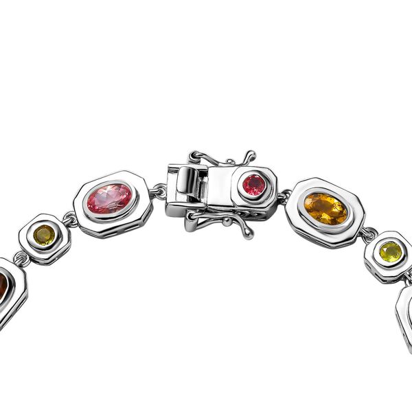 Mehrfarbig-Turmalin Armband ca. 19 cm 925 Silber rhodiniert ca. 5.06 ct image number 4