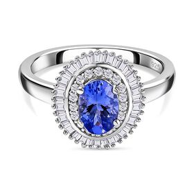 AA Tansanit und Diamant-Ring - 1,02 ct.
