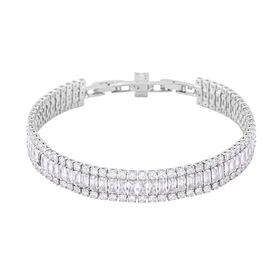 Weißer Zirkonia Armband, ca. 16.5+2.5 cm, ca. 8.00 ct