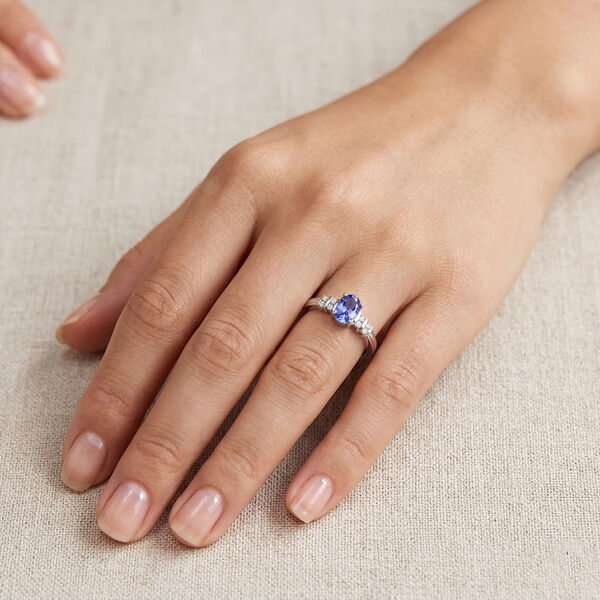 Tansanit und Zirkon Ring - 0,59 ct. image number 3