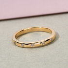 Diamant Band Ring 925 Silber 585 Vergoldet image number 3