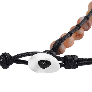 Roter Web-Jaspis Halskette, flexibel (ca. 42 cm), ca. 80.00 ct