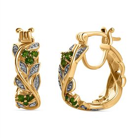 ALLORO AA natürliche Chromdiopsid-Ohrringe - 0,68 ct.