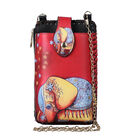 Crossbody Handytasche, Elefant Muster, Größe 18x10,5 cm, Rot und Mehrfarbig image number 0