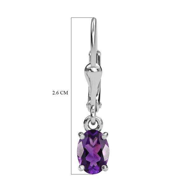 AAA Marokkanische Amethyst-Solit&auml;r-Ohrh&auml;nger, 925 Silber platiniert, 2,29 ct. image number 6