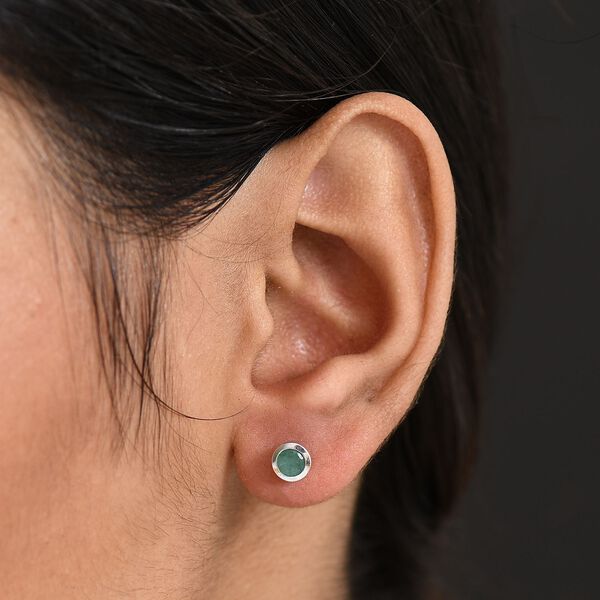 Kagem sambische Smaragd Ohrringe, 925 Silber rhodiniert - 0,51 ct. image number 3