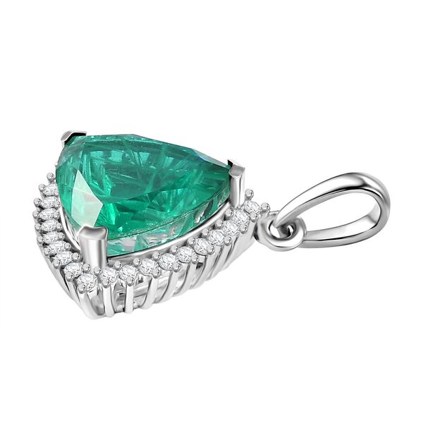 Pfau Triplett Quarz und Zirkon Anhänger -10,95 ct. image number 4