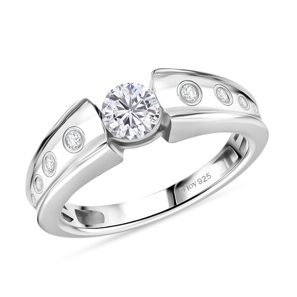 D'Joy Moissanit Ring, 925 Silber platiniert - 0,59 ct. image number 4