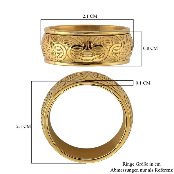 316L Edelstahl IP-GelbbeschichtungRing (Gr&ouml;&szlig;e 19.00) ca. 5,80g image number 6