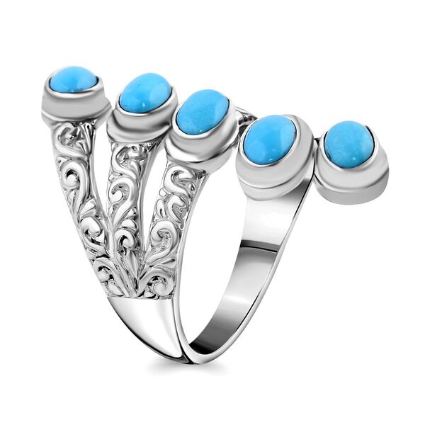 Royal Bali - Sleeping Beauty T&uuml;rkis Ring, 925 Silber (Gr&ouml;&szlig;e 17.00) ca. 2.46 ct image number 3