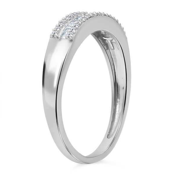 LUXURIANT SI-GH Labor Diamant Ring, 925 Silber rhodiniert - 0,25 ct. image number 3