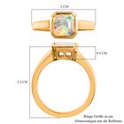 Natürlicher, äthiopischer Opal Solitär-Ring, 925 Silber Gelbgold Vermeil  ca. 0,94 ct image number 6