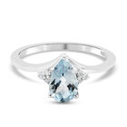 Himmelblauer Topas und Zirkon-Ring - 1,03 ct. image number 0