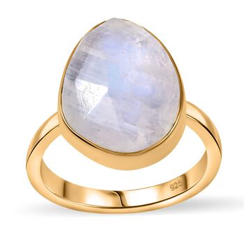 Regenbogen Mondstein Ring - 7,70 ct.